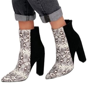 Lulu's Karin Two-Tone High Heel Booties